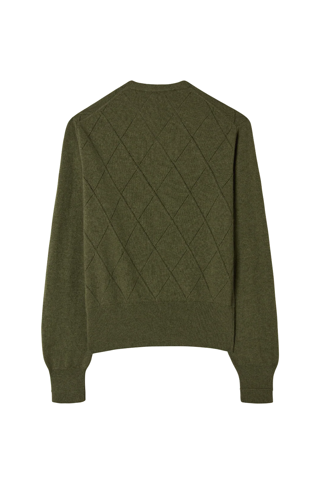 Argyle Pointelle Cardigan in Cashmere - Image 4