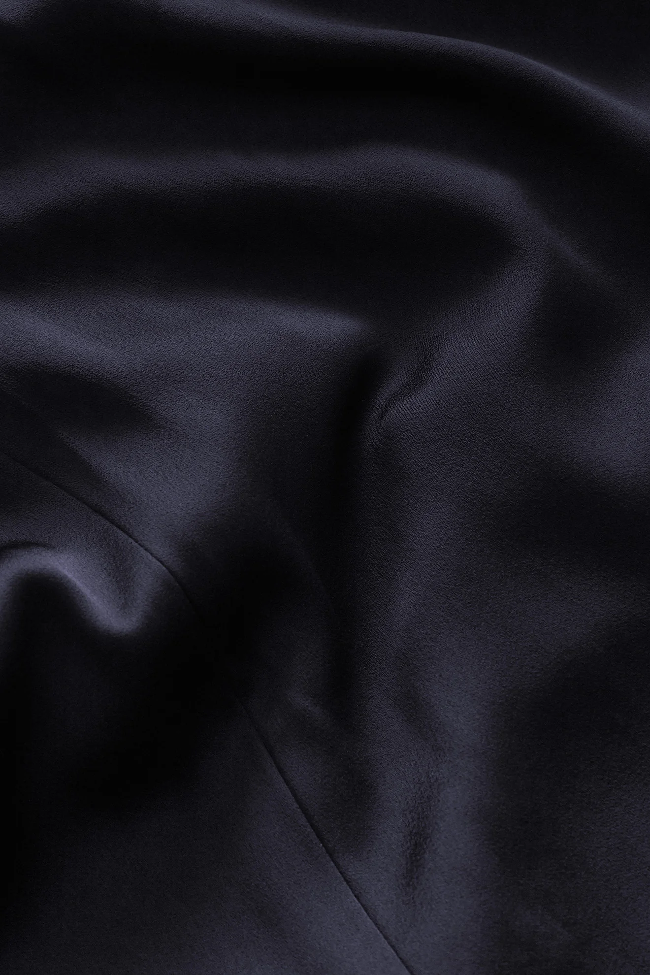 Asymmetrical Draped Gown in Crepe Backed Satin - Image 3