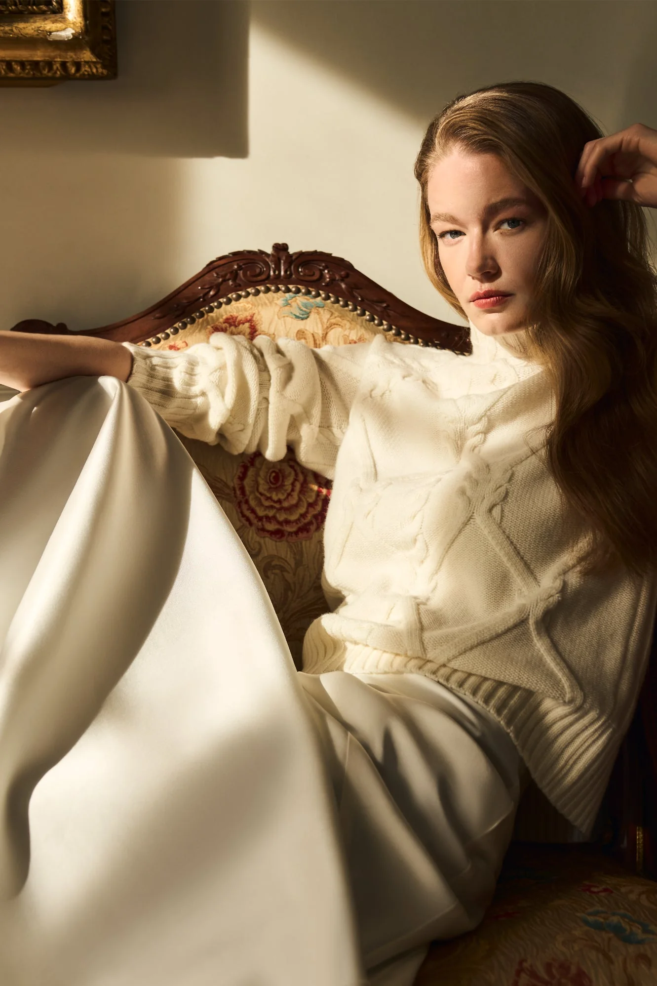 Cable Turtleneck in Cashmere - Image 3