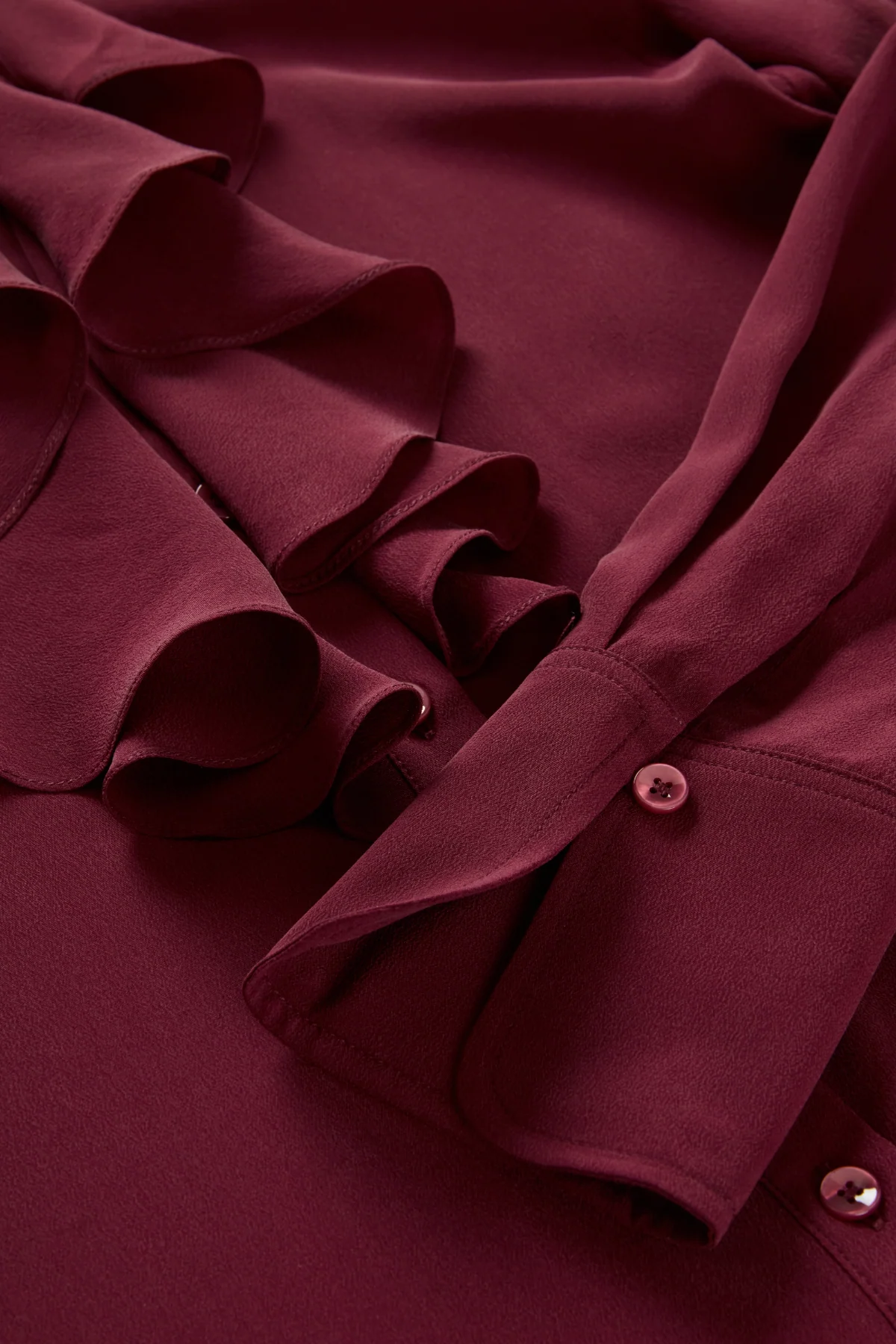 Cascade Ruffle Blouse in Silk Crepe de Chine - Image 4