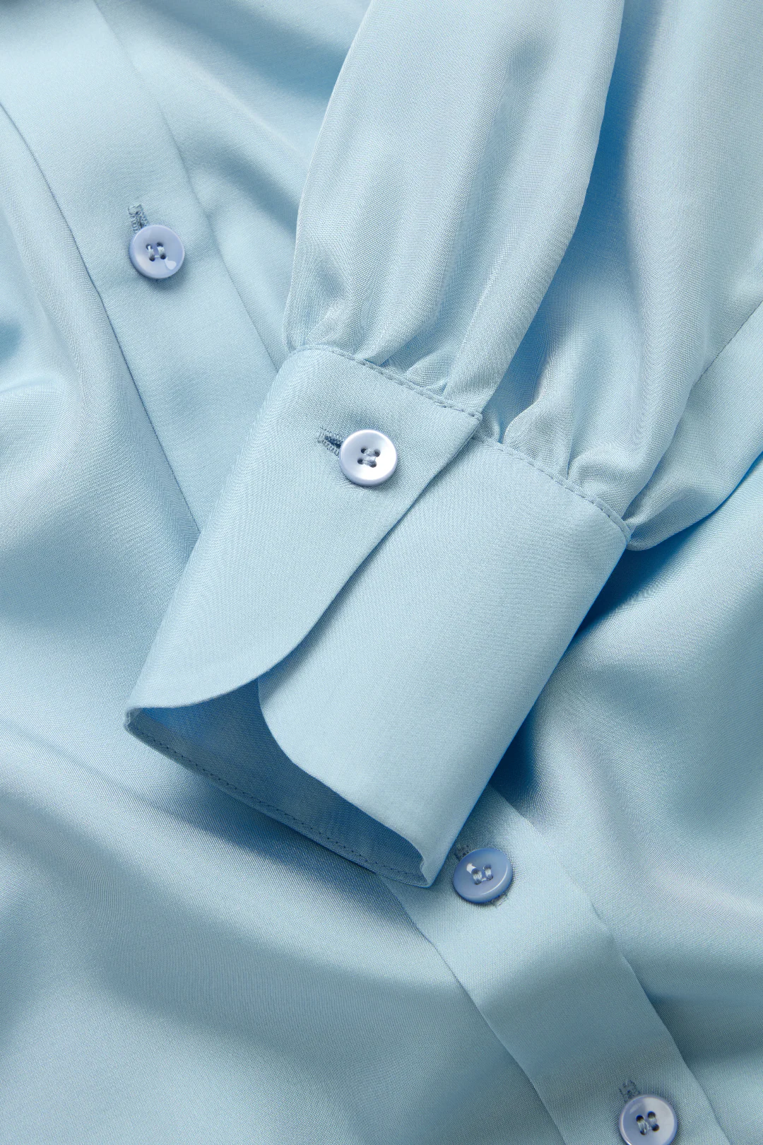 Collarless Blouse in Silk - Image 2