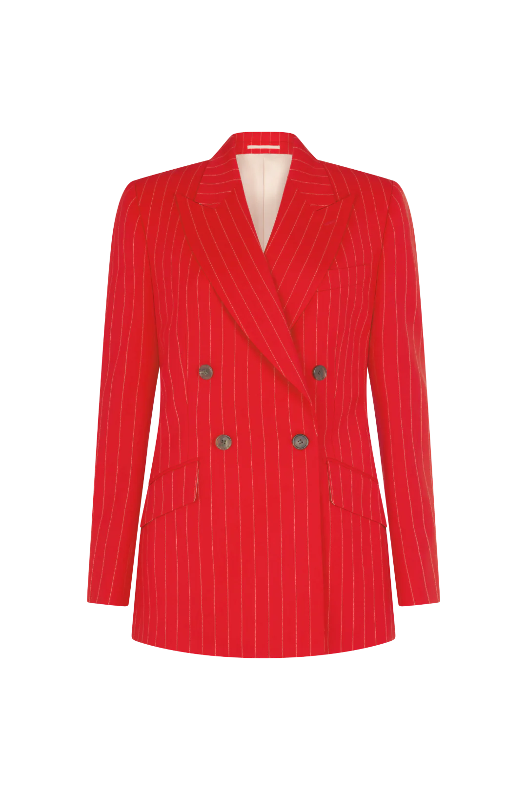Double Breasted Jacket in Wool Pinstripe