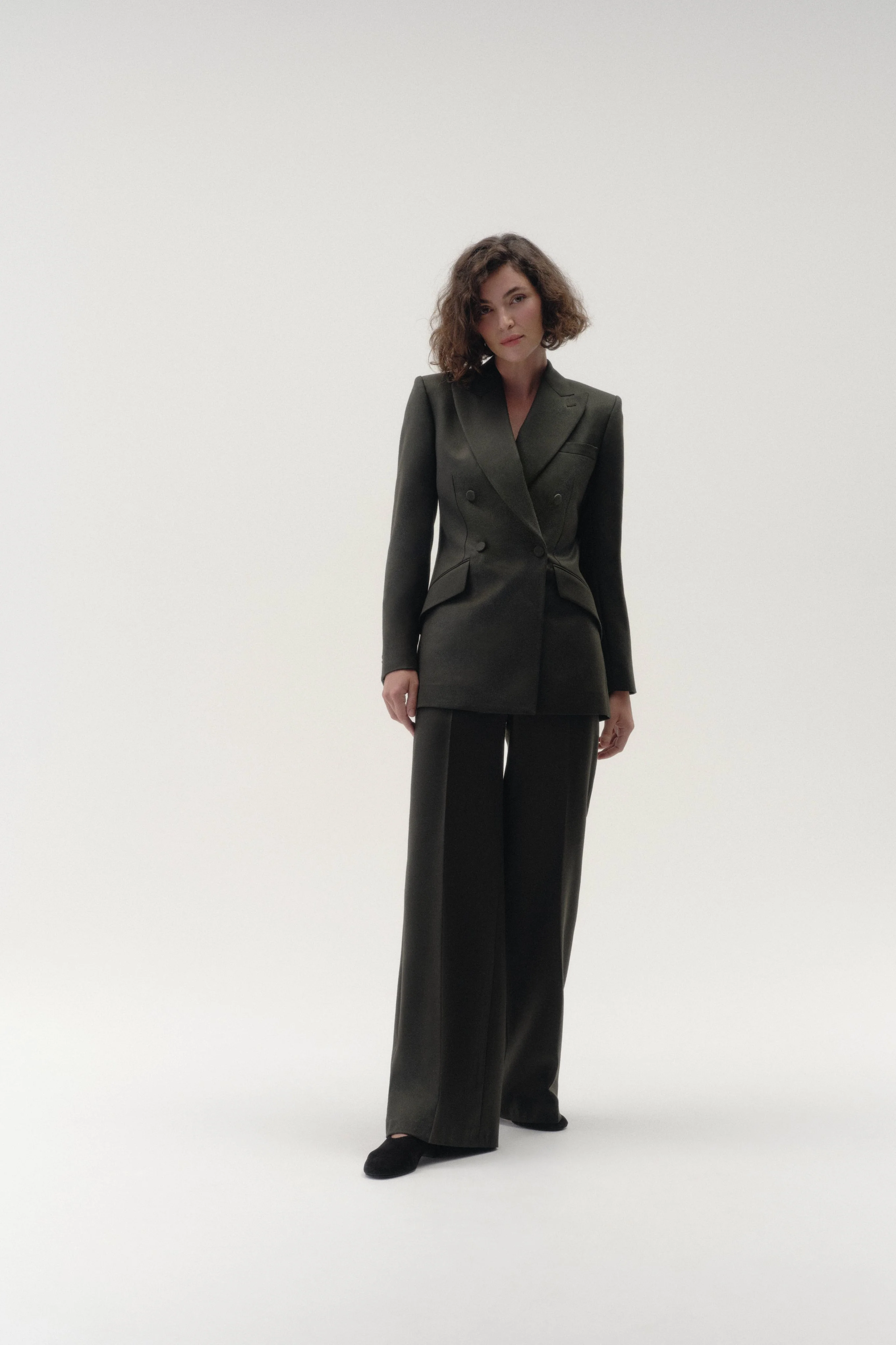 Double Breasted Jacket in Wool Twill - Image 6