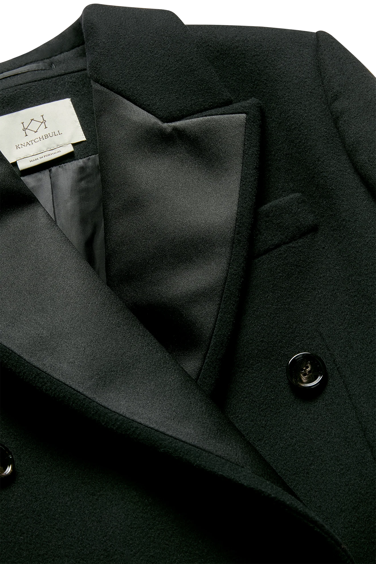 Double Breasted Overcoat with Contrast Lapel in Wool - Image 5