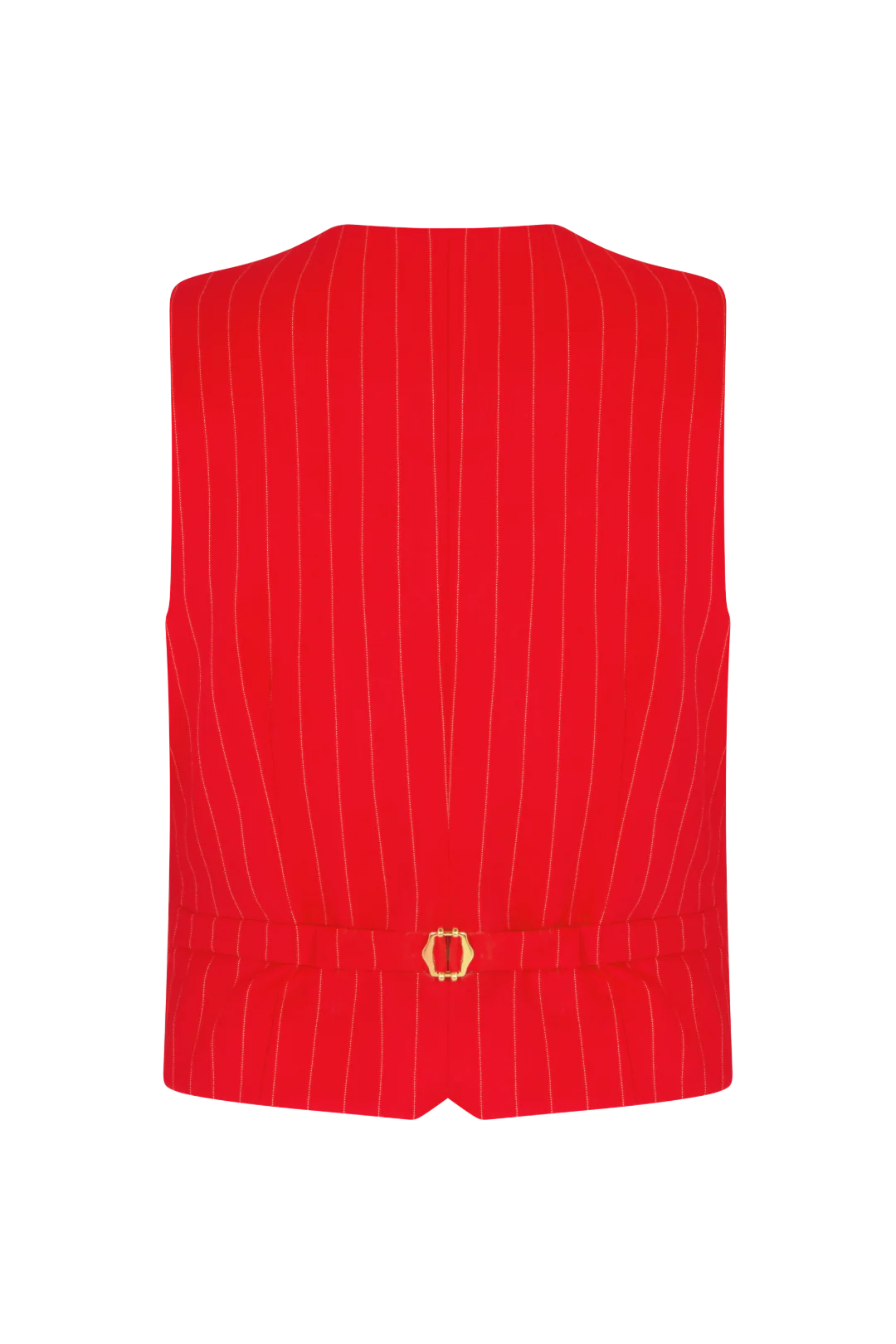 Fitted Waistcoat in Wool Pinstripe - Image 3