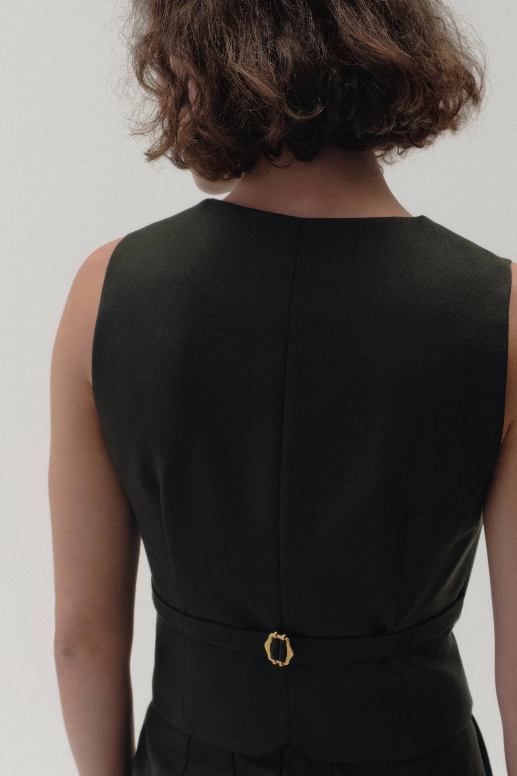 Fitted Waistcoat in Wool Twill - Image 4