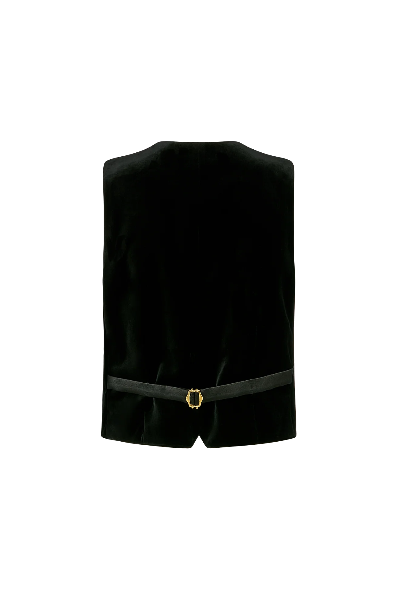 Fitted Waistcoat with Six Buttons in Velvet - Image 6