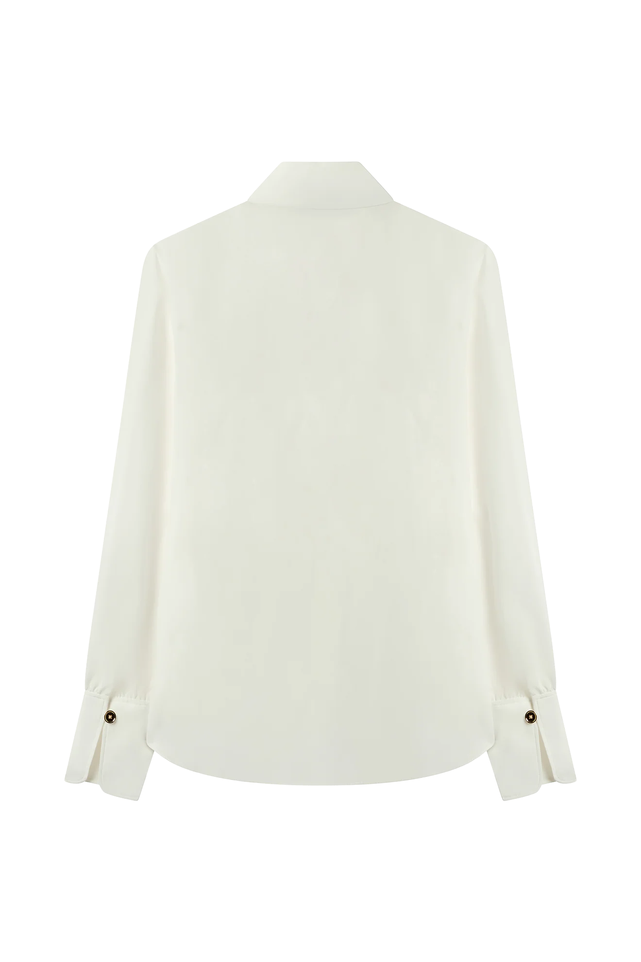 Front Pleat Blouse in Sandwashed Silk Crepe De Chine - Image 4