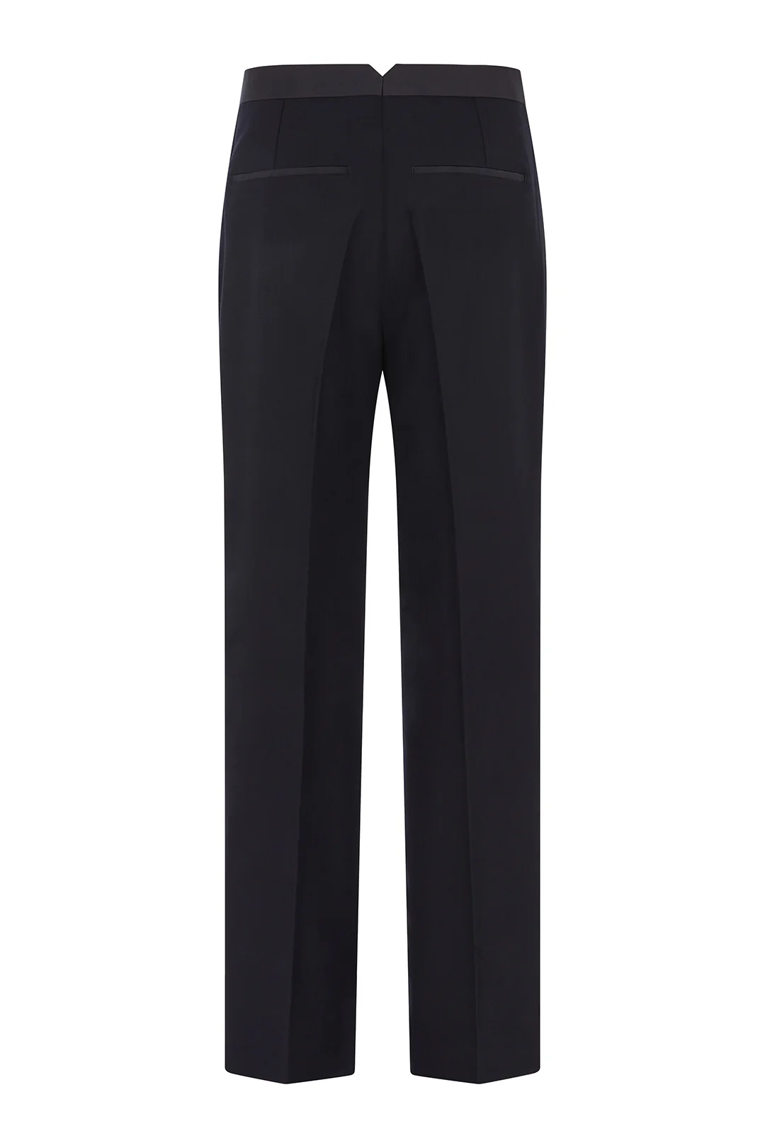 Straight Leg Trouser with Silk Satin Tuxedo Stripe in Barathea - Image 3