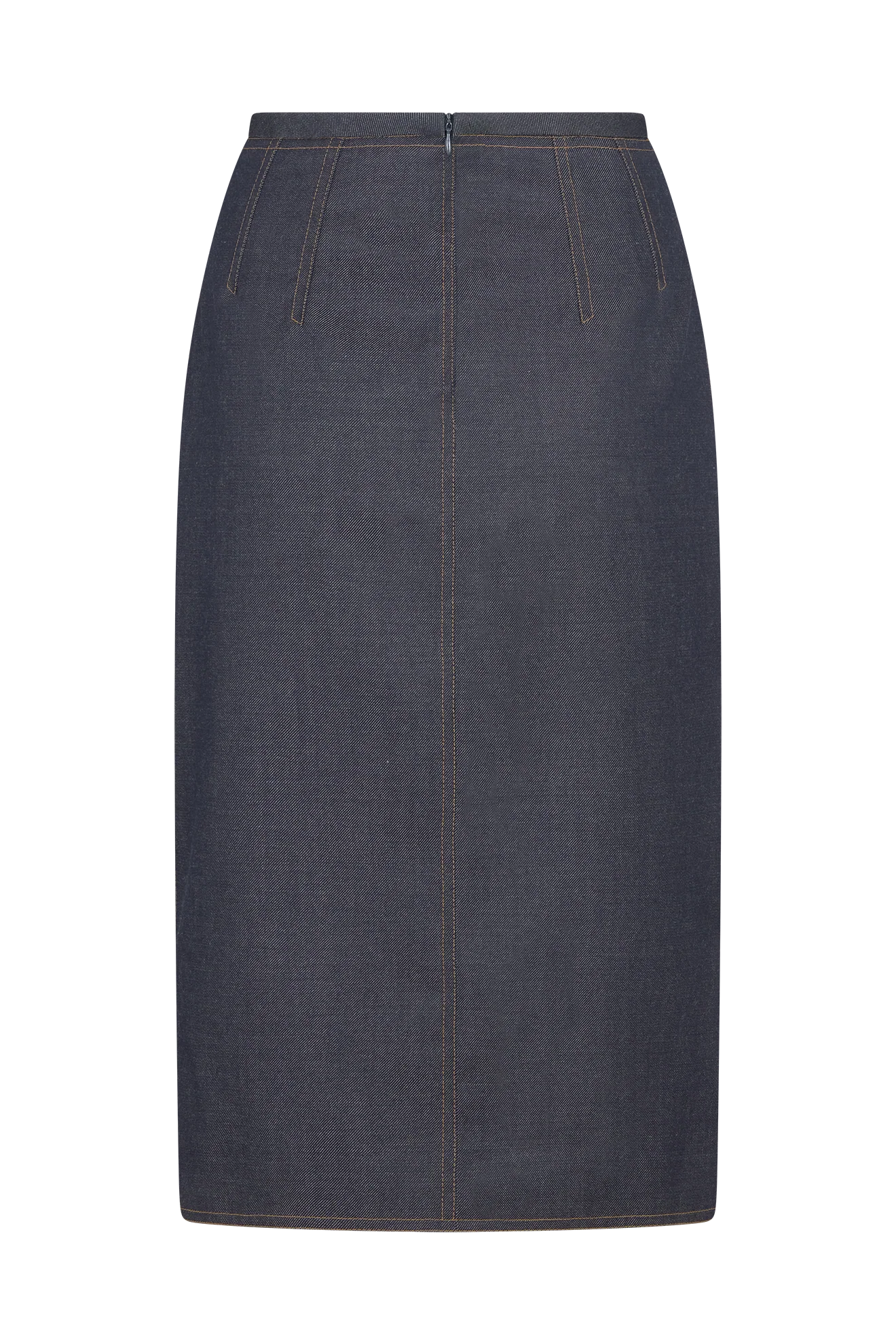 Pencil Skirt in Gabardine Denim - Image 6