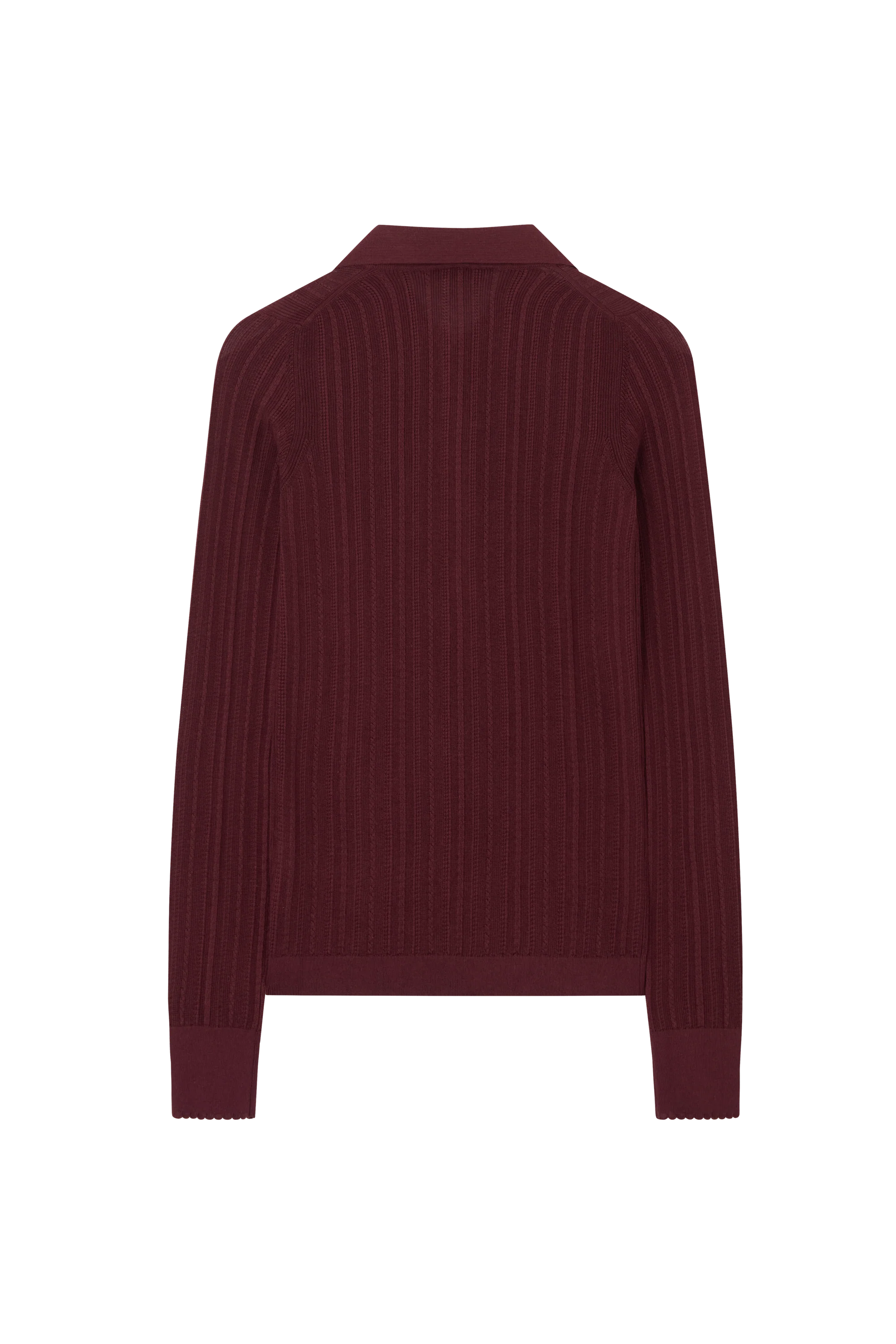 Pointelle Polo in Knitted Silk - Image 6