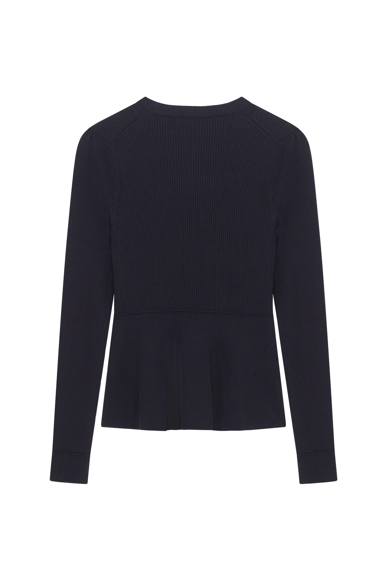 Ribbed Peplum Top in Silk Cotton - Image 3
