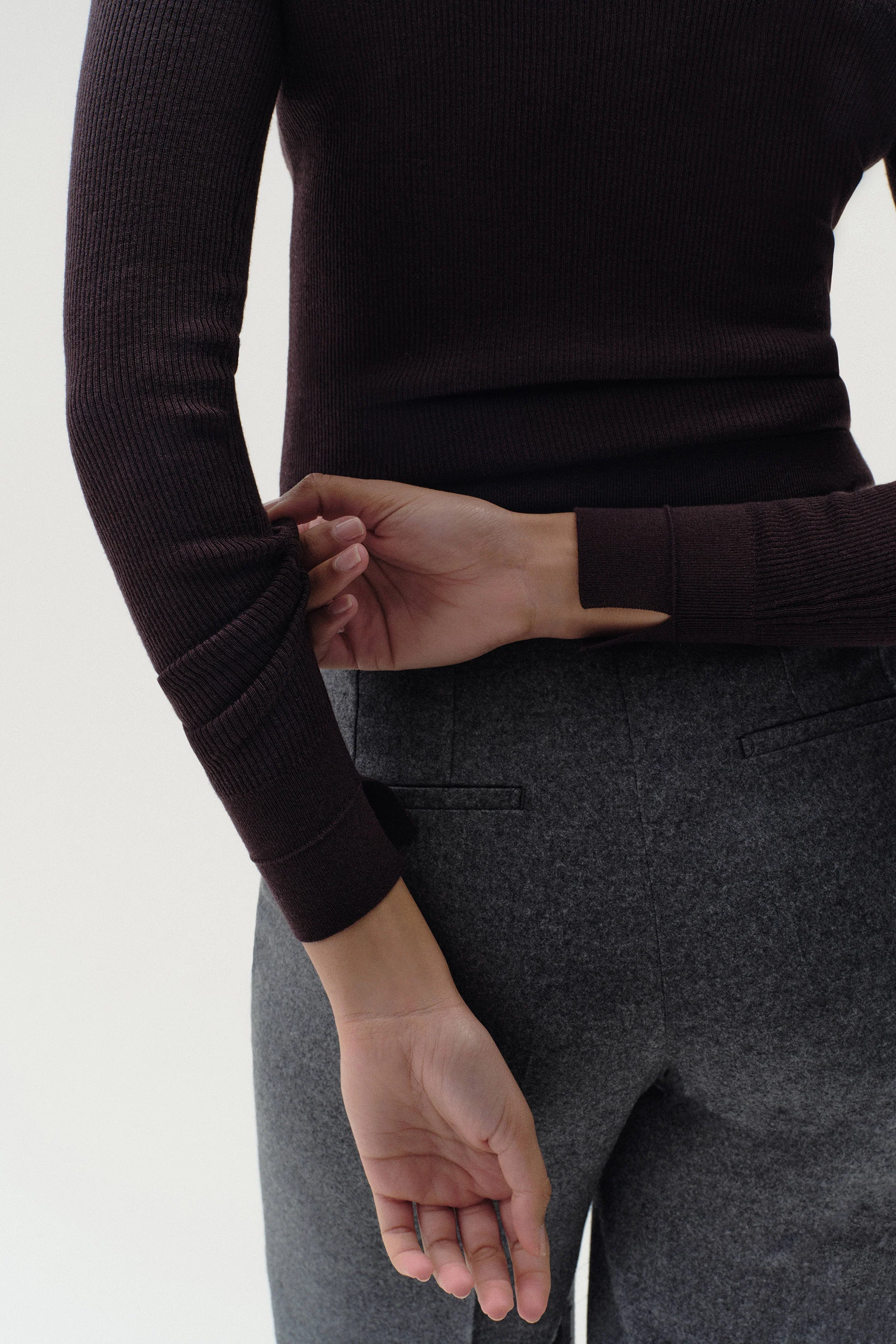 Ribbed Polo in Merino - Image 3