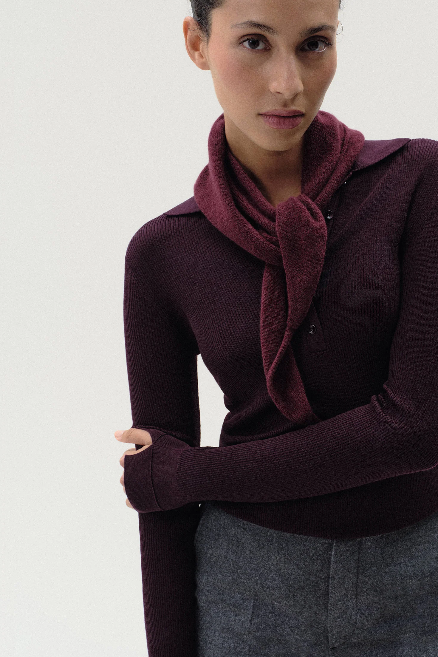Ribbed Polo in Merino - Image 4