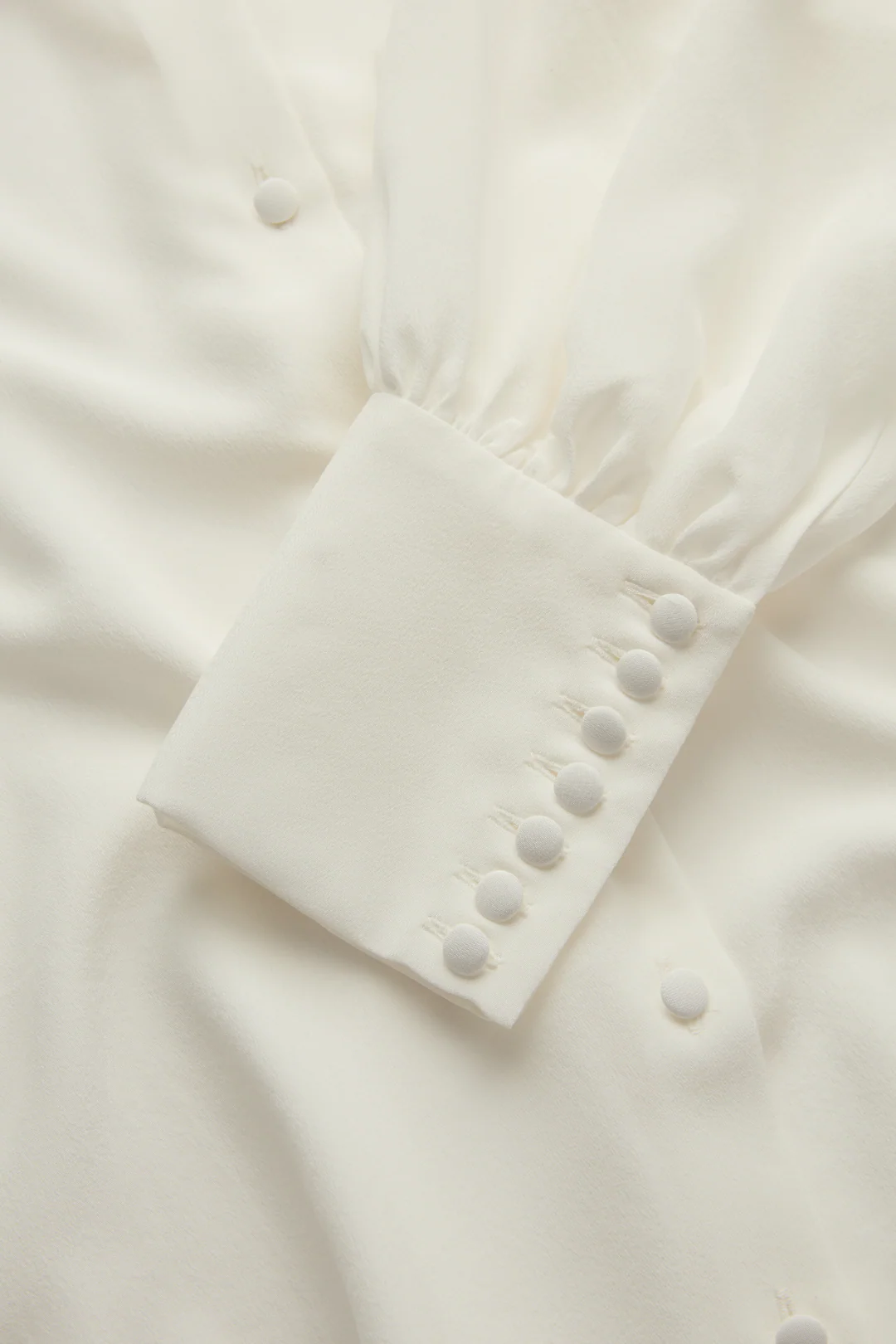Bow Blouse in Sandwashed Crepe De Chine - Image 4