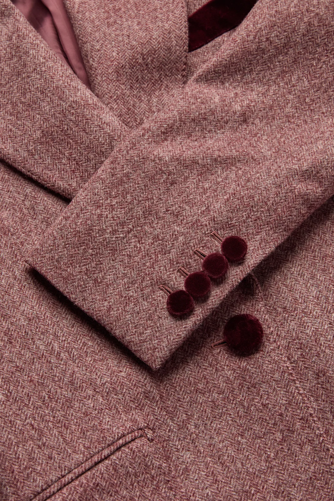 Single Breasted Jacket in Herringbone Wool - Image 5