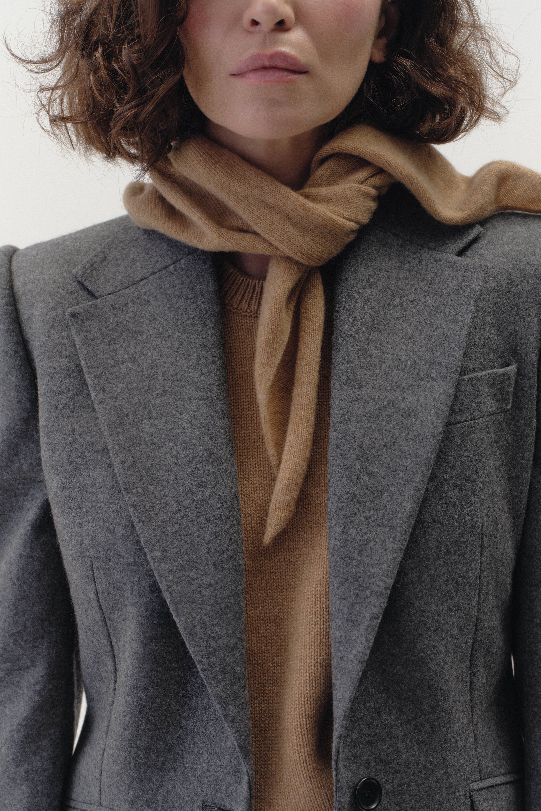 Single Breasted Jacket with Two Buttons in Wool - Image 3