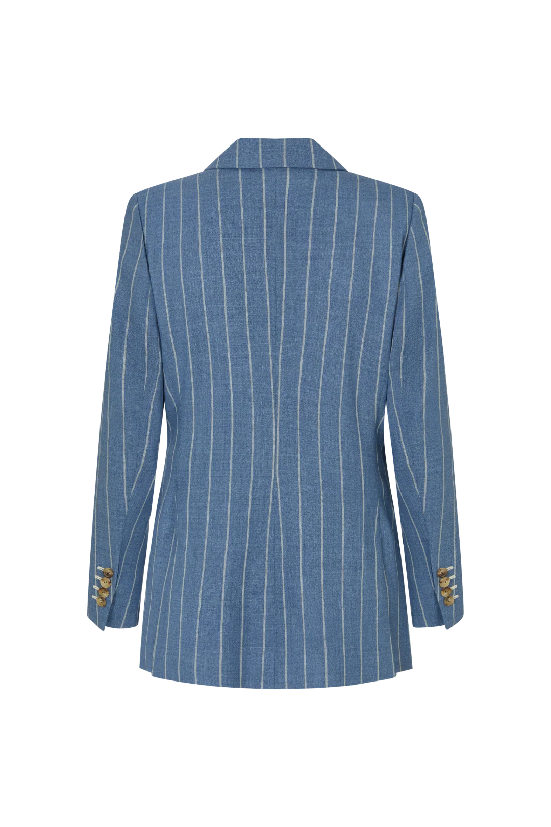 Single Breasted Jacket in Wool Pinstripe - Image 3