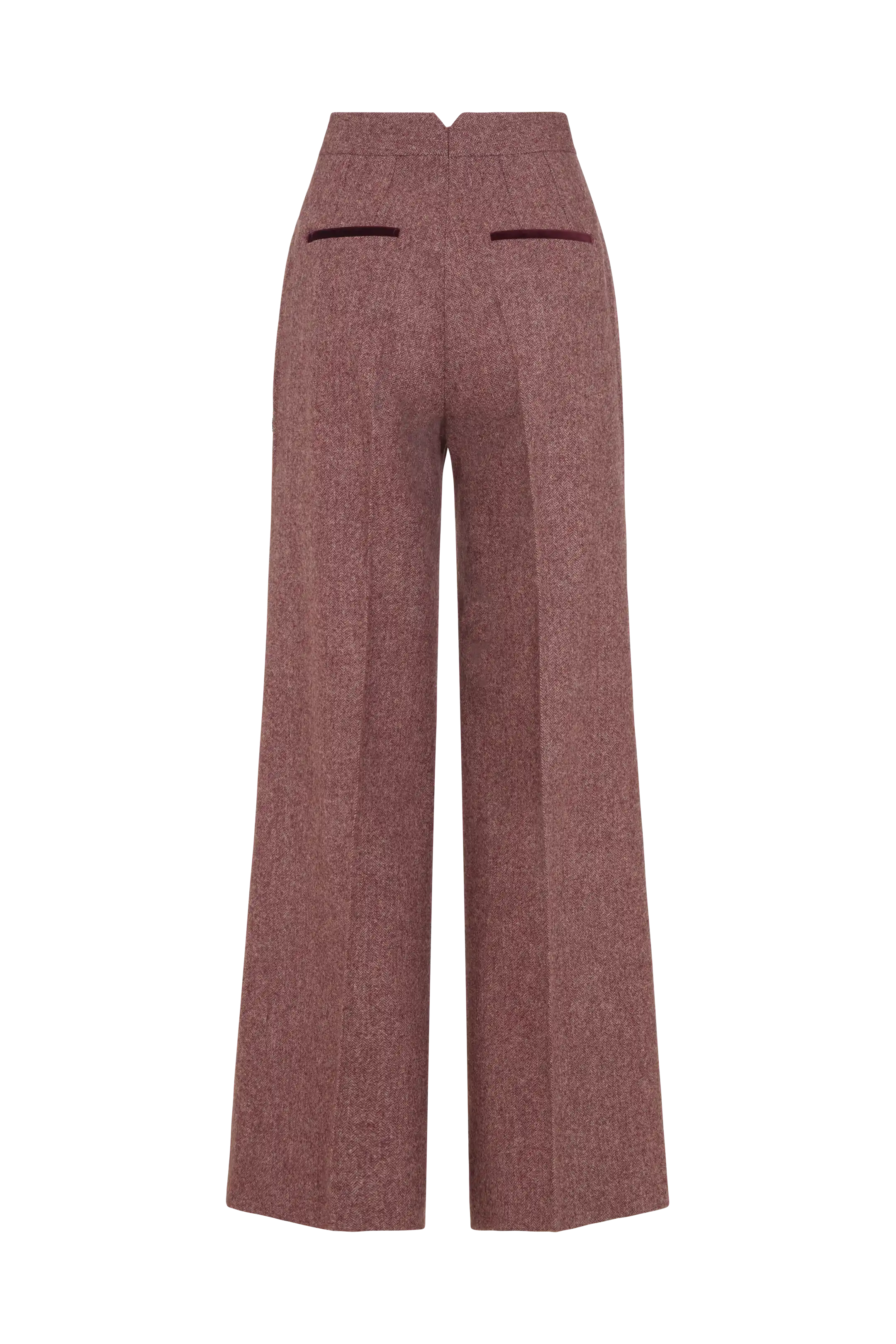 Straight Leg Trouser in Herringbone Wool - Image 4