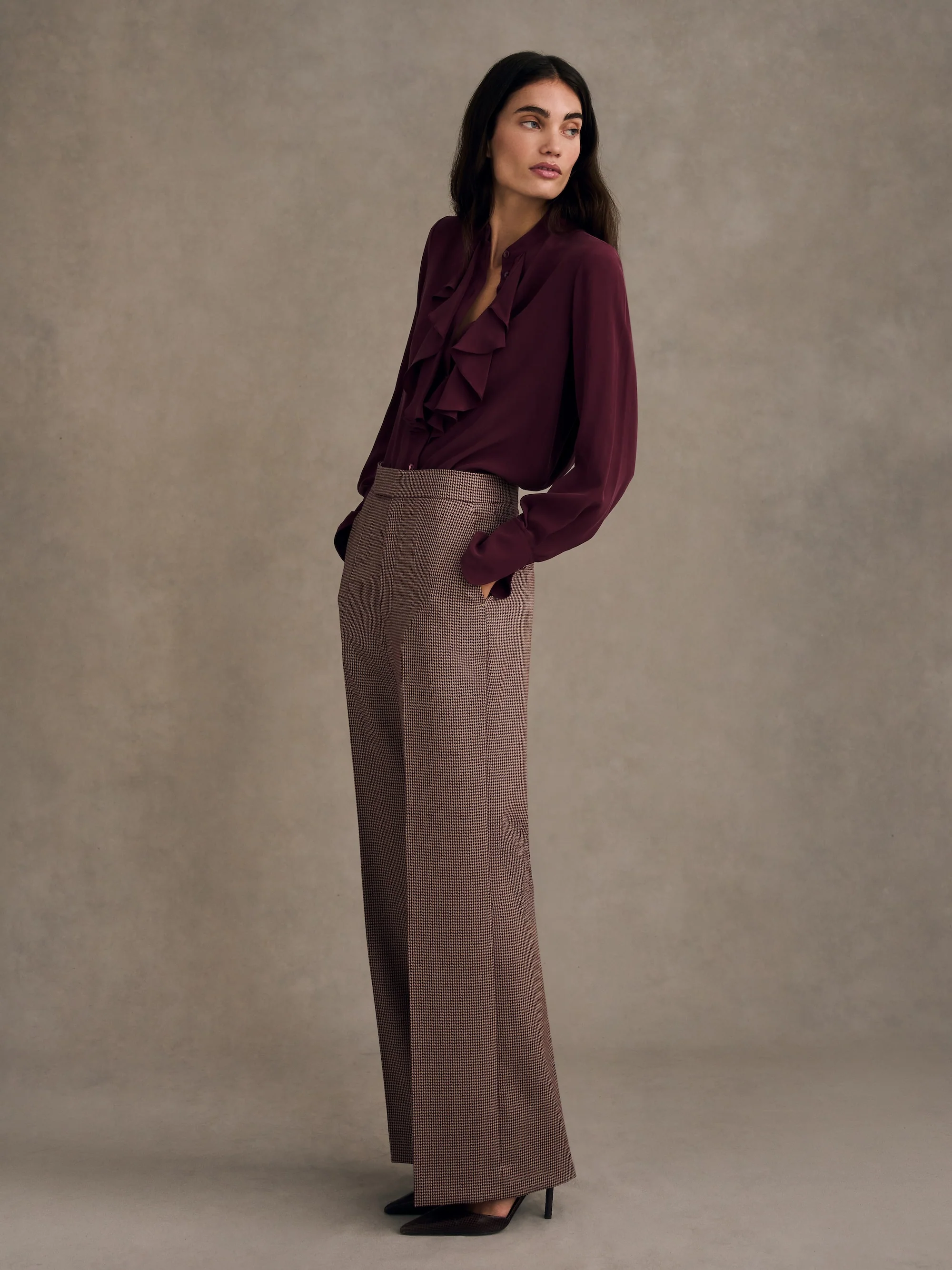 Straight Leg Trouser in Puppytooth - Image 3