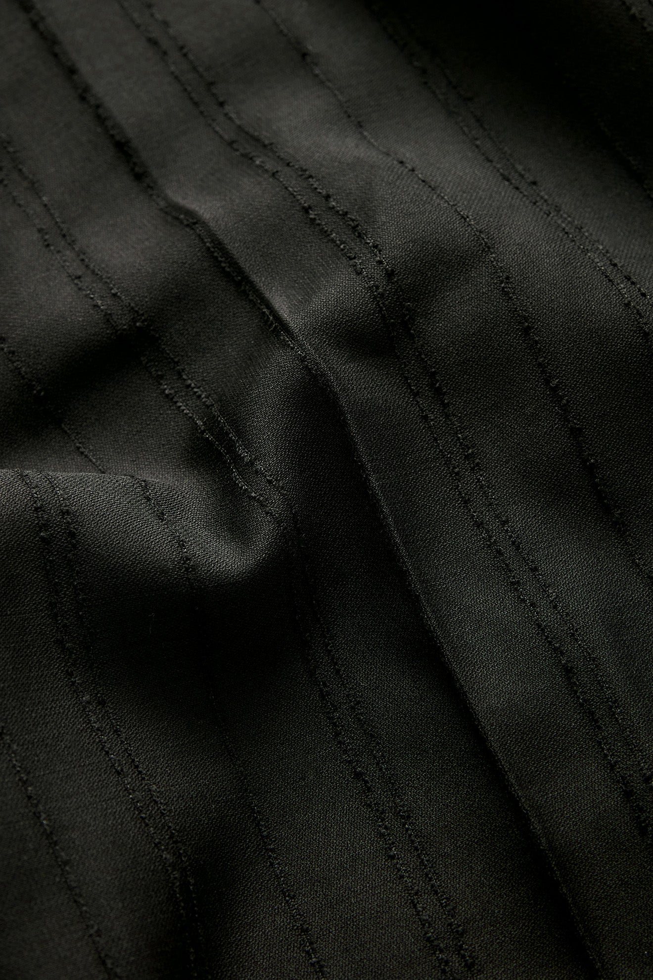 Straight Leg Trouser in Tonal Wool Stripe - Image 4