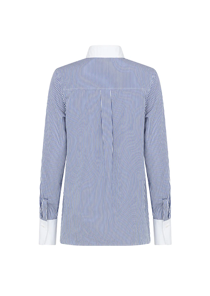 Striped Banker Shirt in Poplin - Image 3
