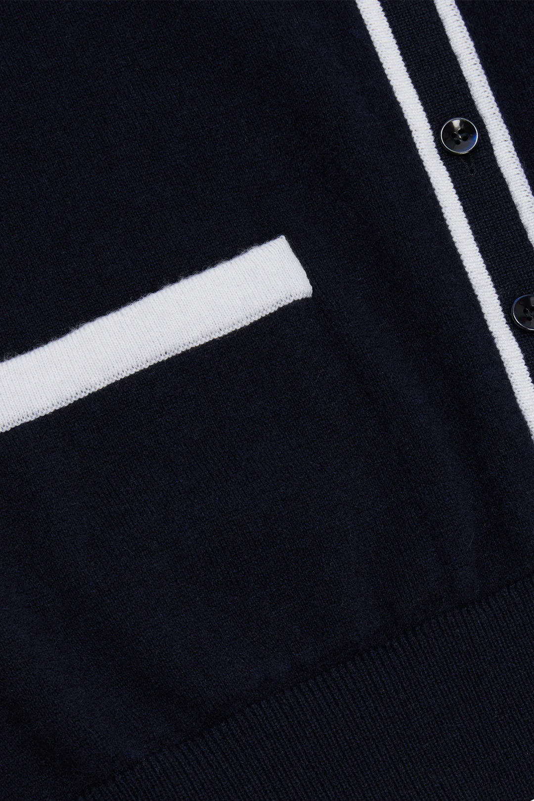 Contrast Cardigan in Cashmere - Image 4