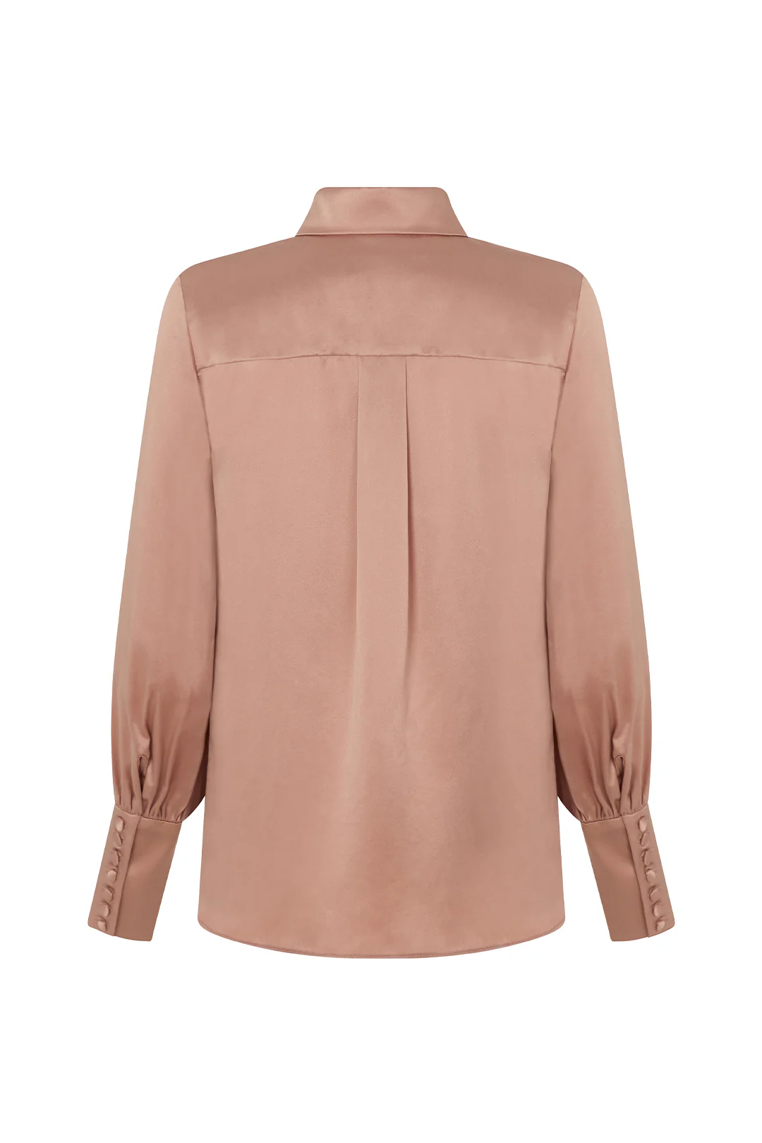 Silk Blouse in Sandwashed Silk Satin - Image 3