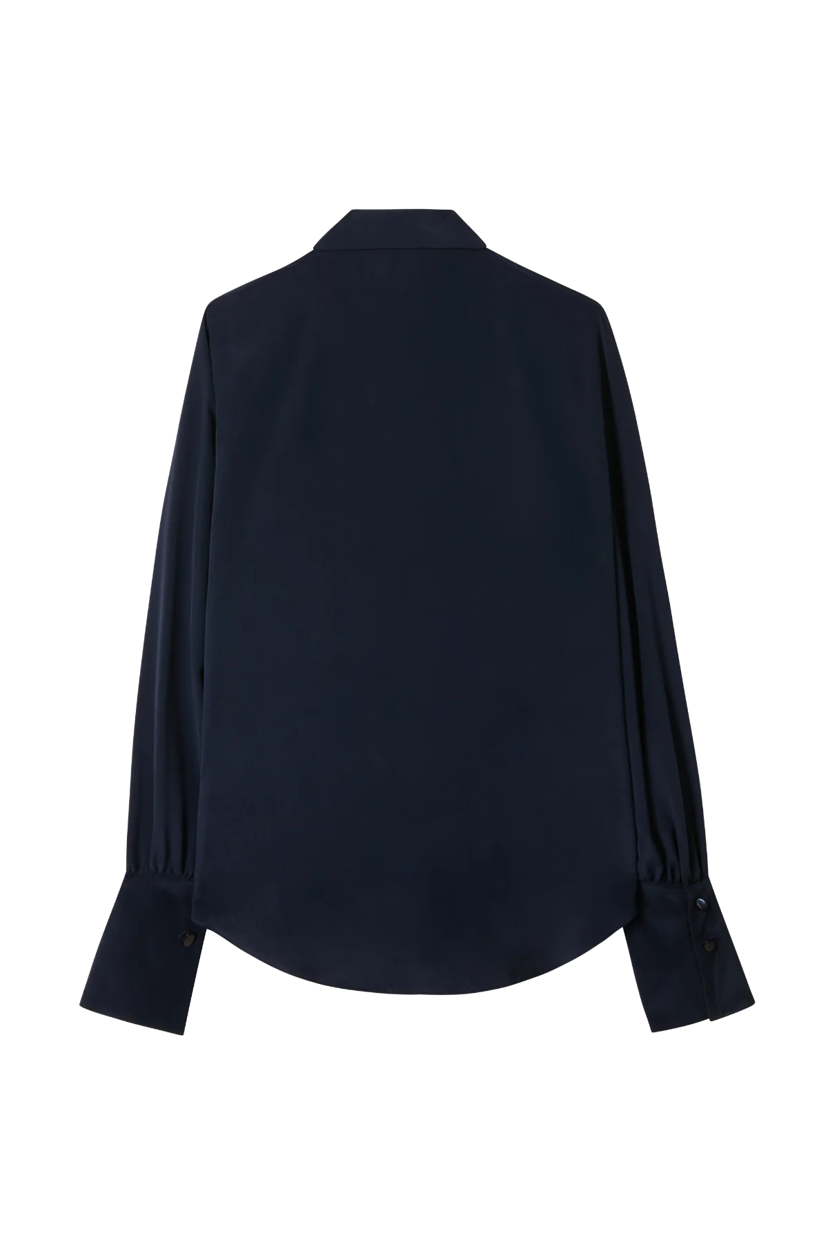 Tuxedo Shirt in Satin and Sandwashed Silk - Image 3